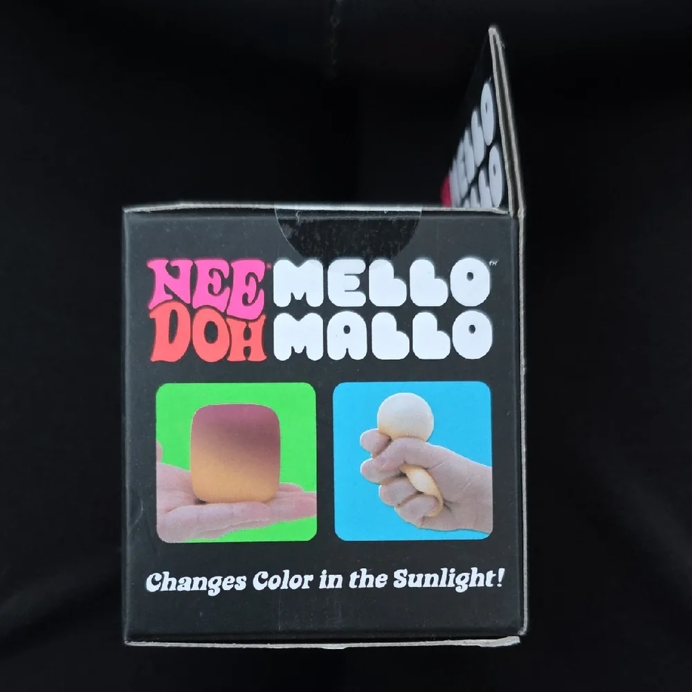 NeeDoh Mello Mallo Squishy Toy Set Of 2 ORANGE And BLUE - Picture 2 of 8